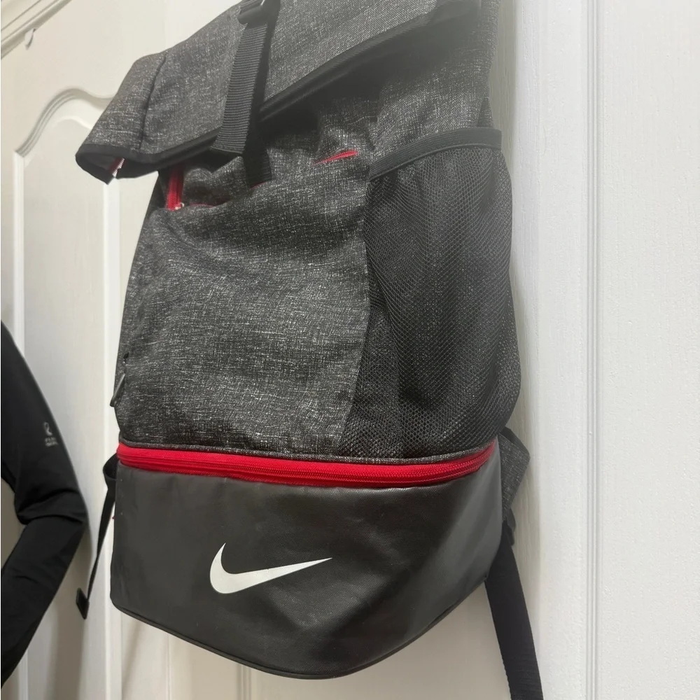 Polyester,Nike Sport Golf Backpack III Roll Top Nike Black and Red Men's